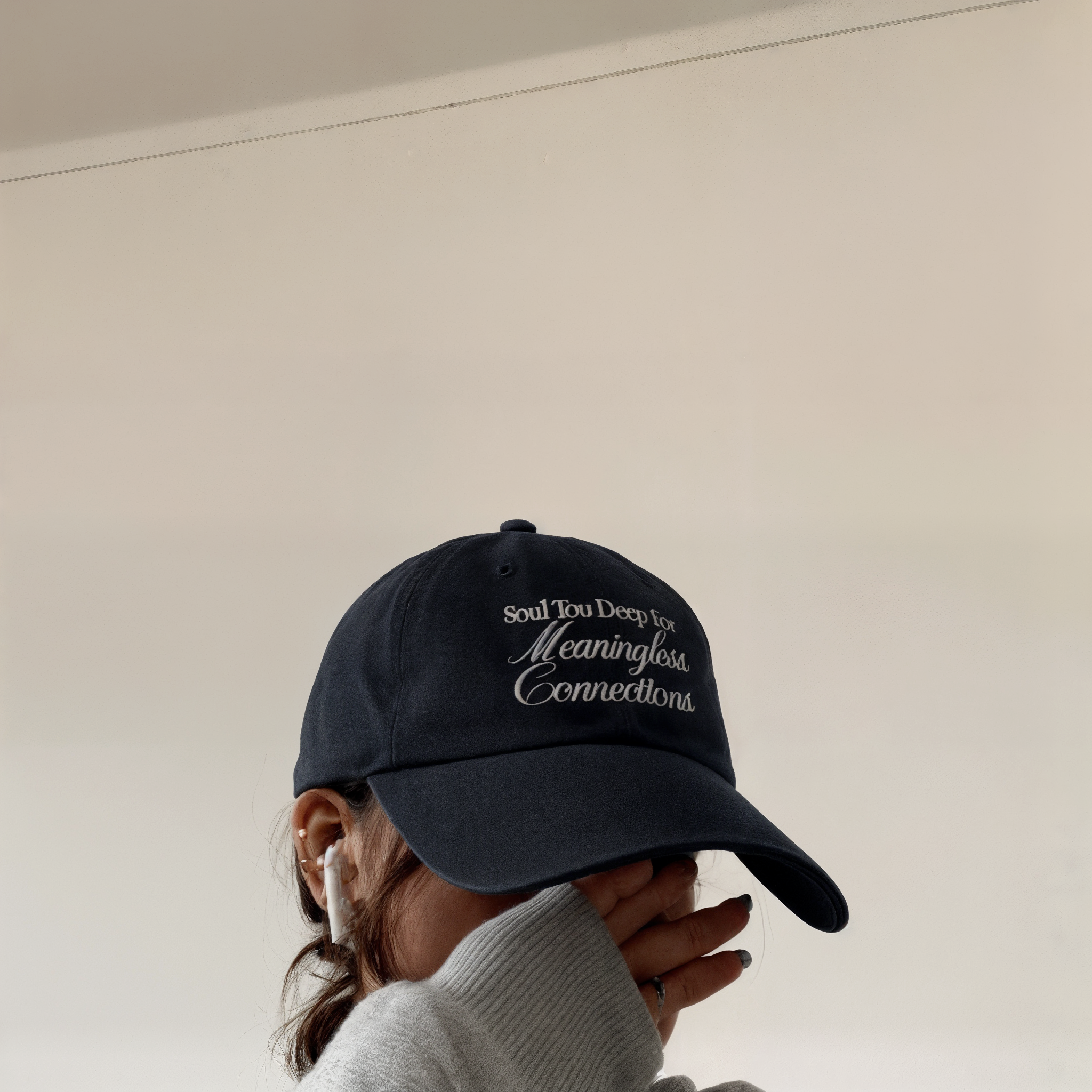 “Soul Too Deep For Meaningless Connections” Cap - STDFMC - Navy